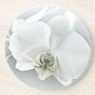 Porta-copos Arte Botânica de Orquídea Branca Elegante
