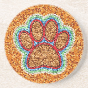 Porta-copos Arte de Pata de Cães com Poli Baixa