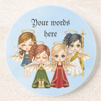 Porta-copos Arte do pixel do quarteto do anjo