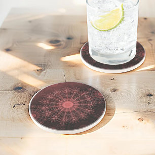 Porta-copos Arte espumante de espuma no vermelho claro