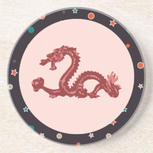 Porta-copos Arte Fantasia Padrão Estrela Dragão Chinês