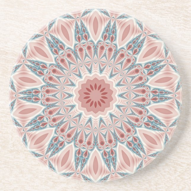 Porta-copos Arte Fractal do Caleidoscópio Moderno em greve (Frente)