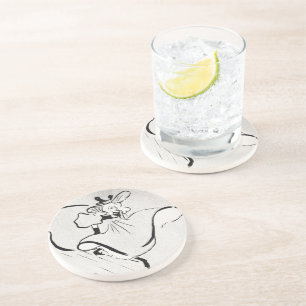 Porta-copos Arte Preto e Branco Jane Avril por Toulouse Lautre