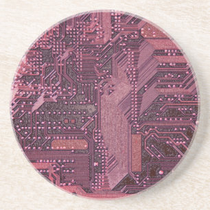 Porta-copos Arte tecnológica de placa de circuito cibernética 
