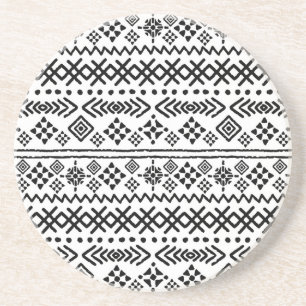 Porta-copos Arte tribal boho: geométrico sem costura.