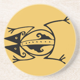 Porta-copos Arte tribal de animais sapos