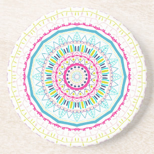 Porta-copos Arte Vibrante e Colorida de Mandala