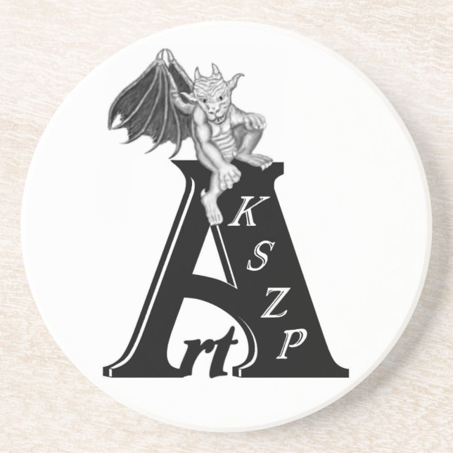 Porta-copos ArtKSZP logótipo com Golem - Gargoyle (Frente)