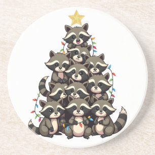 Porta-copos Árvore de Natal Pinguim Feliz Natal Xmas