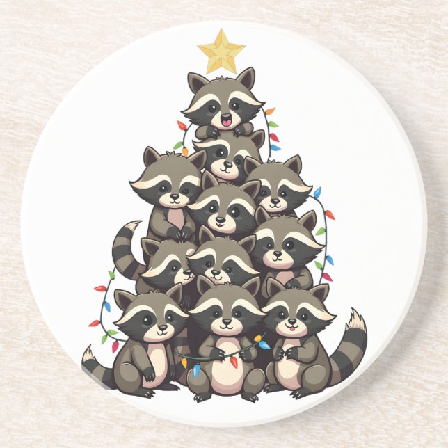 Porta-copos Árvore de Natal Pinguim Feliz Natal Xmas (Frente)