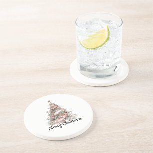 Porta-copos Árvore de Natal Rosa-Dourada rosa