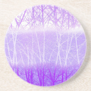 Porta-copos Árvores Nebulosas Congeladas em Lilás Lavanda