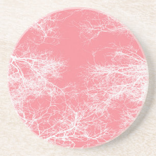 Porta-copos Árvores rosa e branca