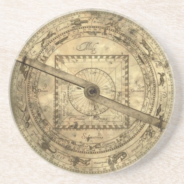 Porta-copos As antiguidade Coastrolabe de Plagogo (Frente)