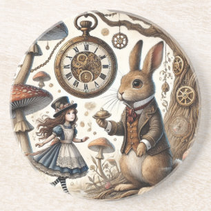 Porta-copos As aventuras de Alice no País das Maravilhas Coelh