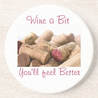 Porta-copos As cortiça do vinho, Wine um bocado, você sentirão