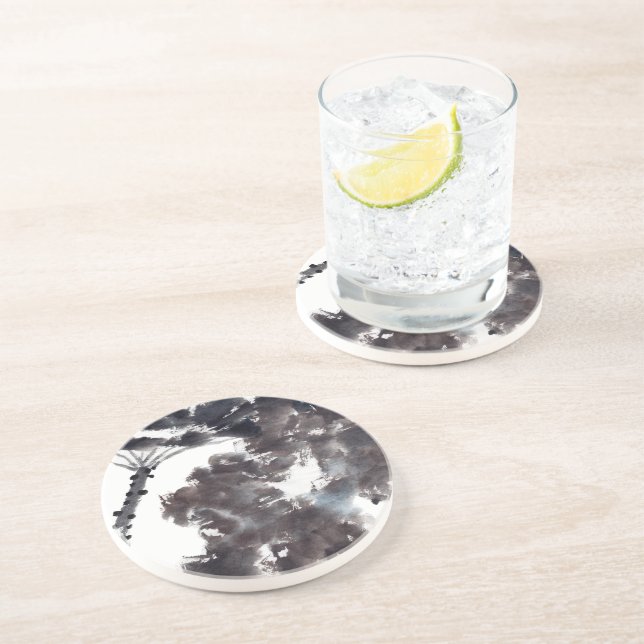 Porta-copos Asiatische Kunst mit Lotusblätter Motiv (Lateral)