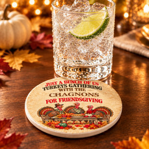 Porta-copos Astone de Friendsgiving Personalizada com