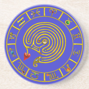 Porta-copos Astrologia ZODÍACA DOURADA DO GRÁFICO ASTRAL LABYR