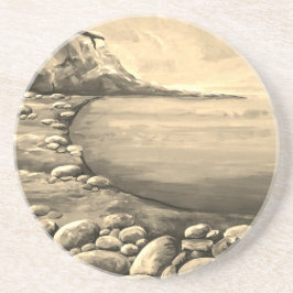 Porta-copos Atlantic Sea Coast Hand Painted