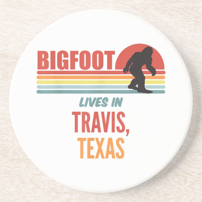 Porta-copos Avistamento de Bigfoot em Travis Texas  (Frente)