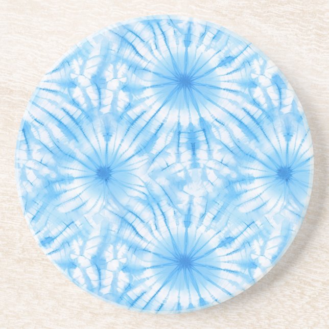 Porta-copos Azul Claro Tie Dye Branco (Frente)