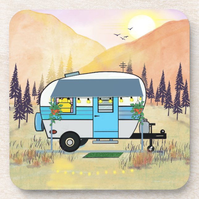 Porta copos azul do reboque (Frente)