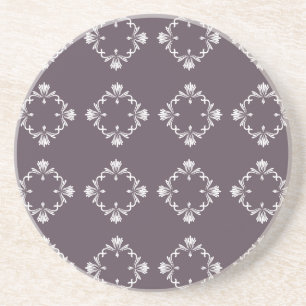 Porta-copos Azulejo de Floreado Ornamental Roxo Escuro