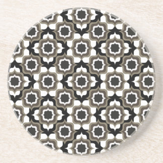 Porta-copos Azulejo Mediterrâneo Retrô Preto Branco Cinza