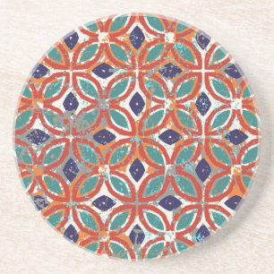 Porta-copos Azulejos geométricos: origem étnica vintage.