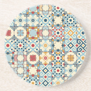 Porta-copos Azulejos marroquinos, um padrão perfeito e colorid