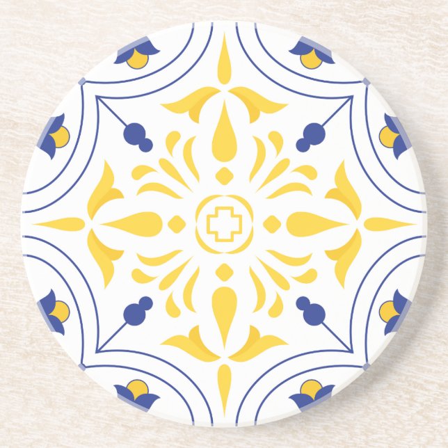 Porta-copos Azure Bloom Cross Yellow (Frente)