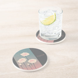 Porta-copos Badge Rond 5 Cm Roses, personalized