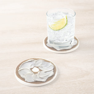 Porta-copos Bagel com queijo creme