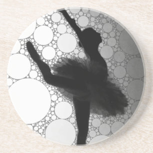 Porta-copos Balé Black White Dancing Ballerina
