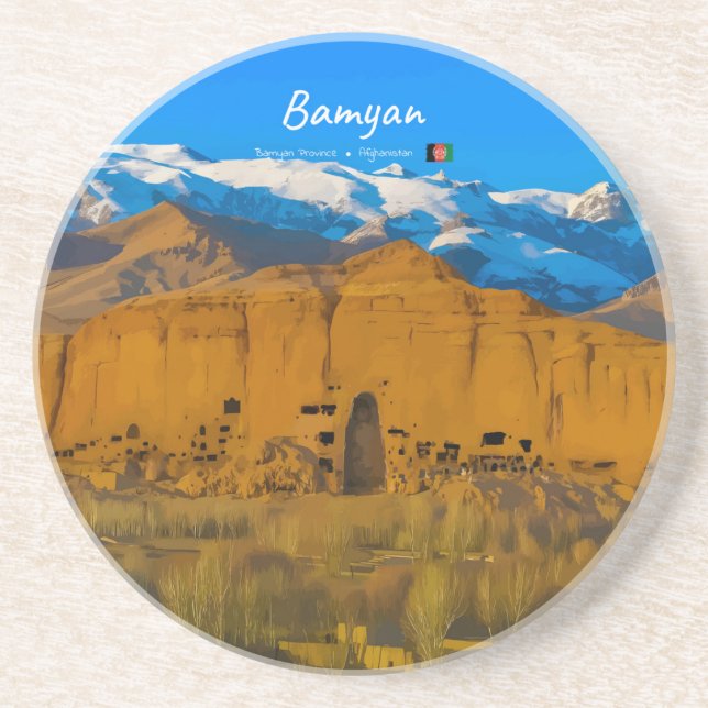 Porta-copos Bamyan, Afeganistão - Vale do Penhasco de Buda (Frente)