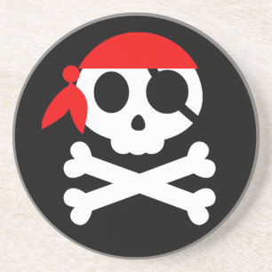 Porta-copos Bandanna de esqueleto do crânio do pirata
