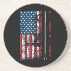 Porta-copos Bandeira Americana Taco de Bilhar Jogo de Mesa Fof