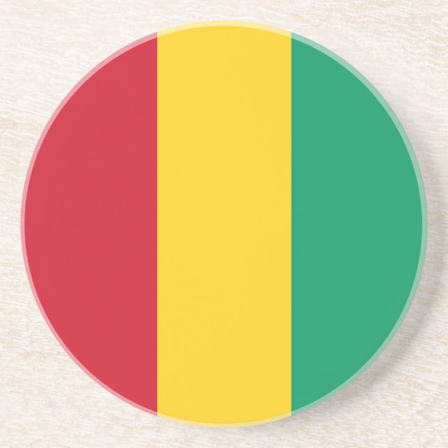 Porta-copos bandeira da Guiné (Frente)