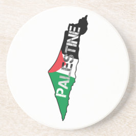 Porta-copos Bandeira da Palestina Livre no Mapa Palestino