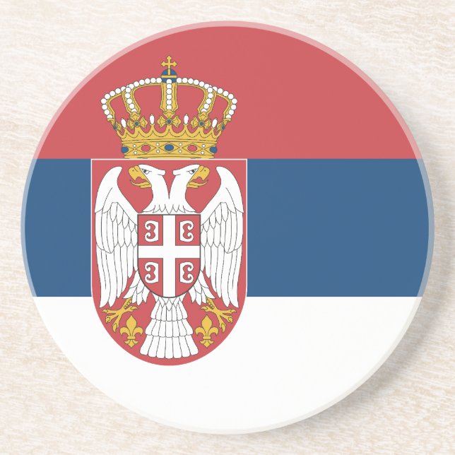 Porta-copos Bandeira da Sérvia (Frente)
