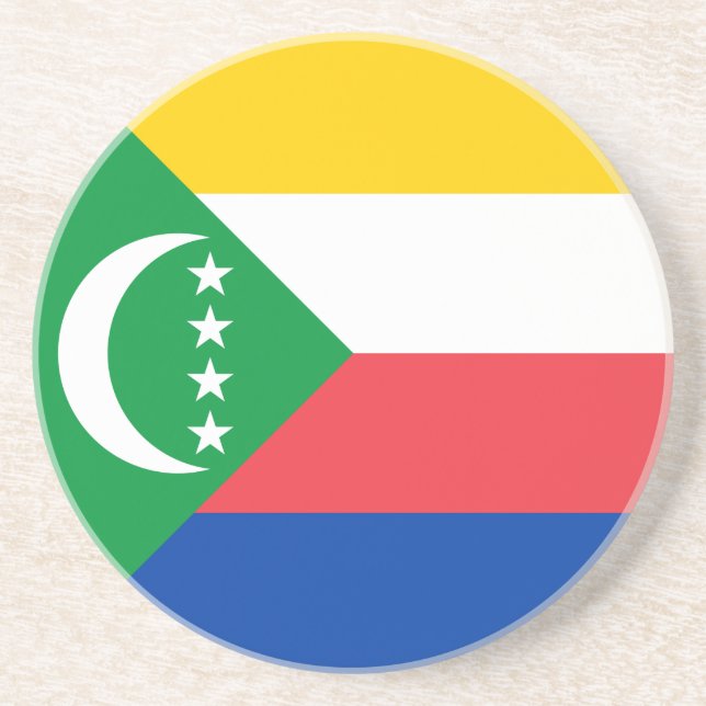 Porta-copos Bandeira das Comores (Frente)