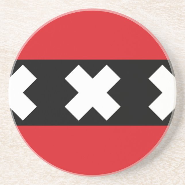 Porta-copos Bandeira de Amsterdão (Frente)