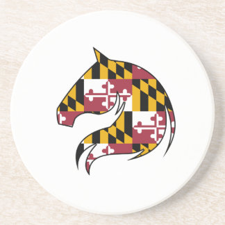 Porta-copos Bandeira de Maryland Cavalos Cabeça Papel Jogadore