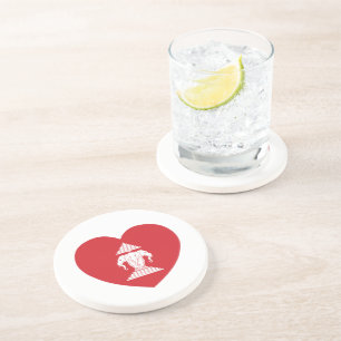 Porta-copos Bandeira do Coração do Elefante do Laociano Erawan