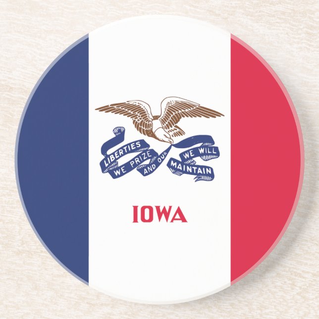 Porta-copos Bandeira do Estado de Iowa (Frente)