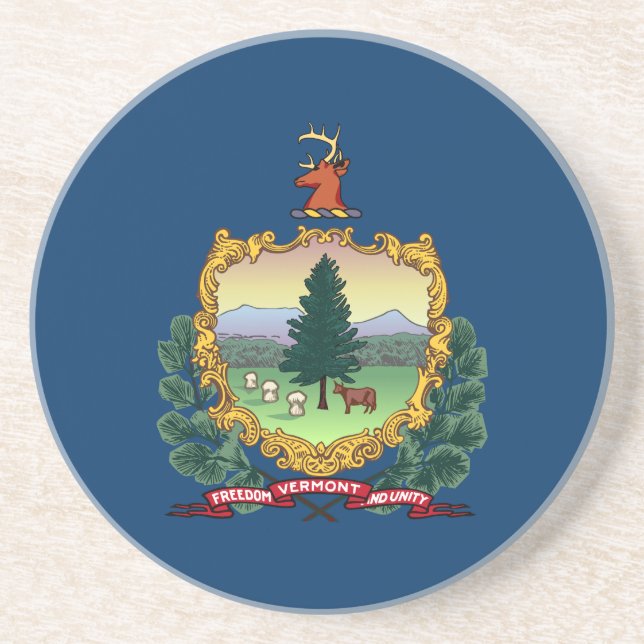 Porta-copos Bandeira do Estado de Vermont (Frente)