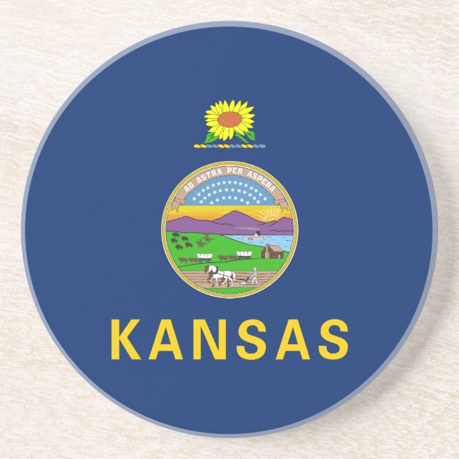 Porta-copos Bandeira do Estado do Kansas (Frente)