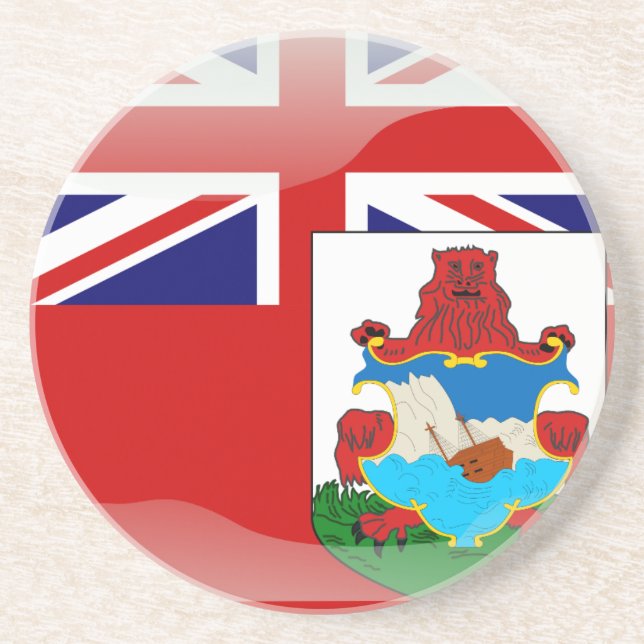 Porta-copos Bandeira lustrosa bermudense (Frente)