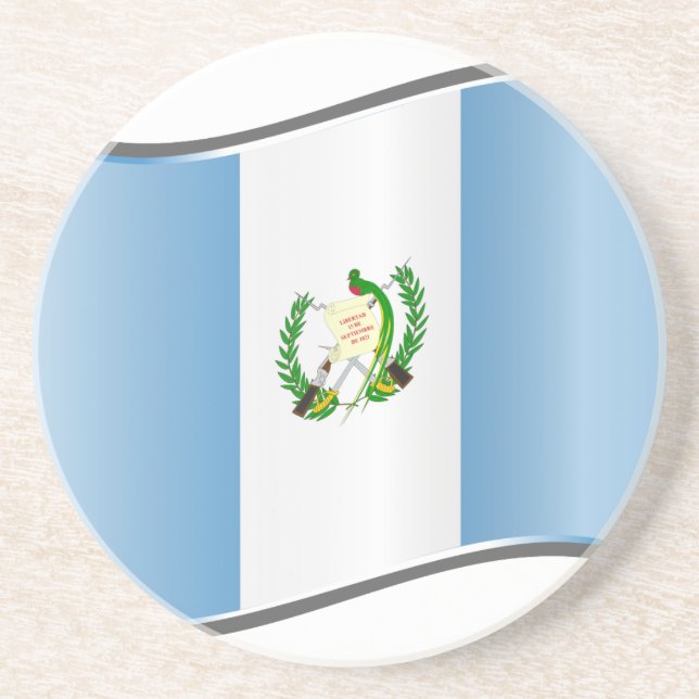 Porta-copos Bandeira ondulada da Guatemala (Frente)